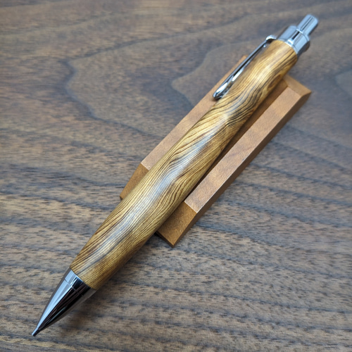 屋久杉＆槐(未使用)のシャープペンシル 2点セット。 屋久杉工房京～