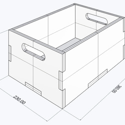 組み立て式木箱 収納ボックス 3枚目の画像