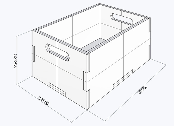 組み立て式木箱 収納ボックス 3枚目の画像