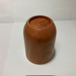 木製けやき(欅）のコップ.湯飲み.ぐい吞み.ベンガラ(酸化鉄)　ウレタンニス2回塗り 2枚目の画像