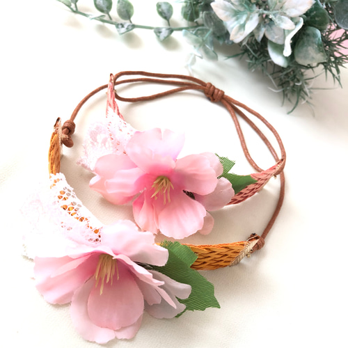 y.r.t.10.ve.50ページ トリミングチョーカー 桜 送料無料】❤️さくら編み込みレザー❤️業務用チョーカー【15本