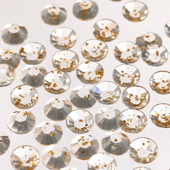 ラインストーン ゴールド 6mm 2000個 丸 透明 ラメ ネイル デコ