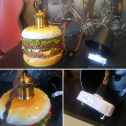 アメリカン雑貨  ペンダントランプ 電飾看板  バーガーズカフェ ハンバーガー ⑥ #アメリカンダイナー  #シーリング 10枚目の画像