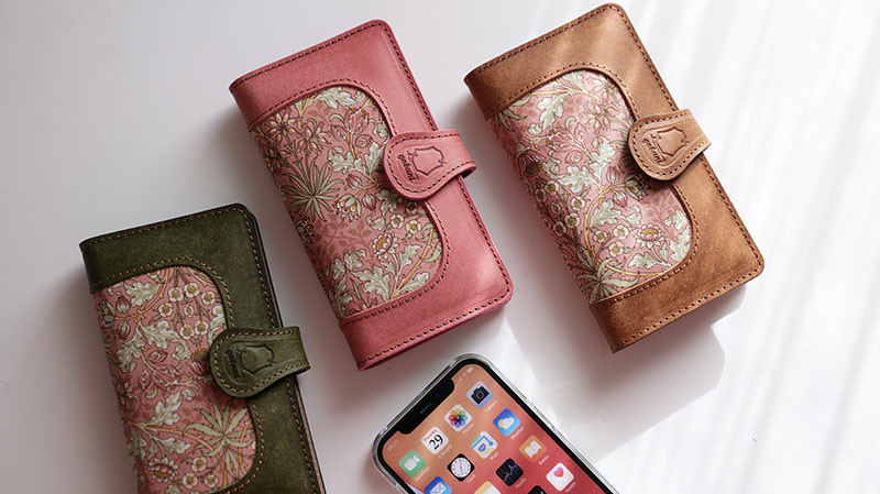 iPhone17 16 15 14 AIR Pro MAX iPhoneケース 本革 手帳型 スマホケース ヒヤシンス