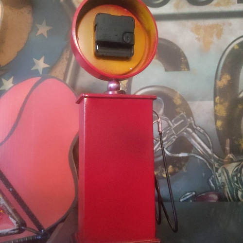 アメリカン雑貨 ガスポンプ 置き時計&貯金箱 ガレージ雑貨 ⑧ #マネー