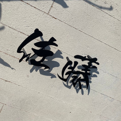オーダー表札　ステンレスアイアン浮き文字（漢字） 2枚目の画像