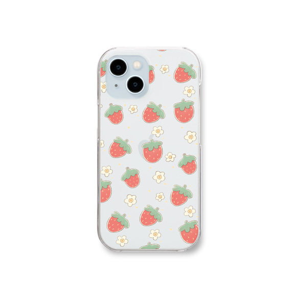 いちご12 クリアスマホケース iPhone16 iPhone15 iPhone14 iPhoneSE