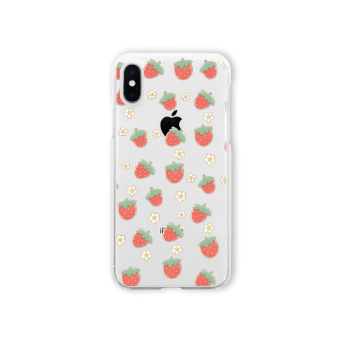 いちご12 クリアスマホケース iPhone16 iPhone15 iPhone14 iPhoneSE