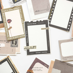 ⭐️最安値 コラージュ素材 メモ帳 まとめ売り 紙モノ 大量 おすそ分けファイル SALE ！コラージュ風デザインペーパー 20枚 films [AX202] メモ帳