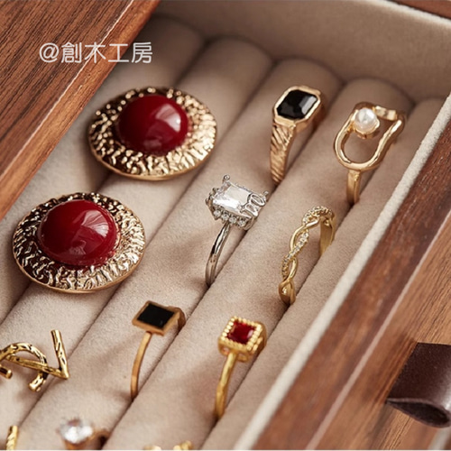 木製アクセサリーケース 6引き出しアンティーク ジュエス 木製 鍵付き アクセサリーケース ジュエリーケース
