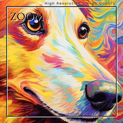 【Heavenly Life（天ノ国） - ボルゾイ犬 No.2】アートポスター 犬の絵 犬の絵画 犬のイラスト 3枚目の画像