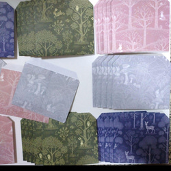 【送料無料】485⭐40枚⭐ミニ封筒⭐豆ポチ袋⭐折り紙・デザインペーパー☆ミニレター☆平袋 ラッピング 3枚目の画像