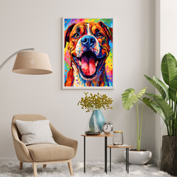 【Heavenly Life（天ノ国） - ボクサー犬 No.2】アートポスター 犬の絵 犬の絵画 犬のイラスト 7枚目の画像