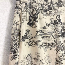 Toile de jouy 前開きペンシルスカート【jupe Festin】 8枚目の画像