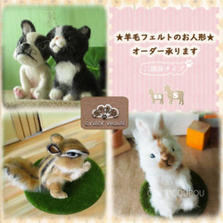 オーダー専用ページ　羊毛フェルト ☆二頭身タイプ☆羊毛フェルト人形オーダーメイド♪イラストプレゼント