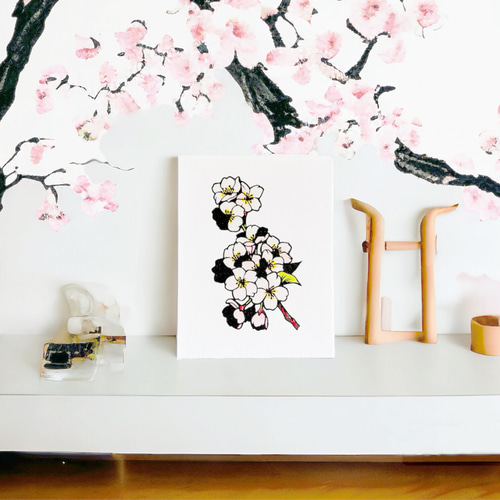 アートパネル】sakura -桜-【切り絵×ちぎり絵】春 模様替え おしゃれ