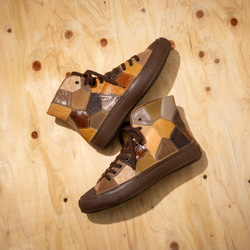 冷萃咖啡 / 尺寸 25.0cm 鞋匠改造運動鞋 皮革運動鞋 第1張的照片