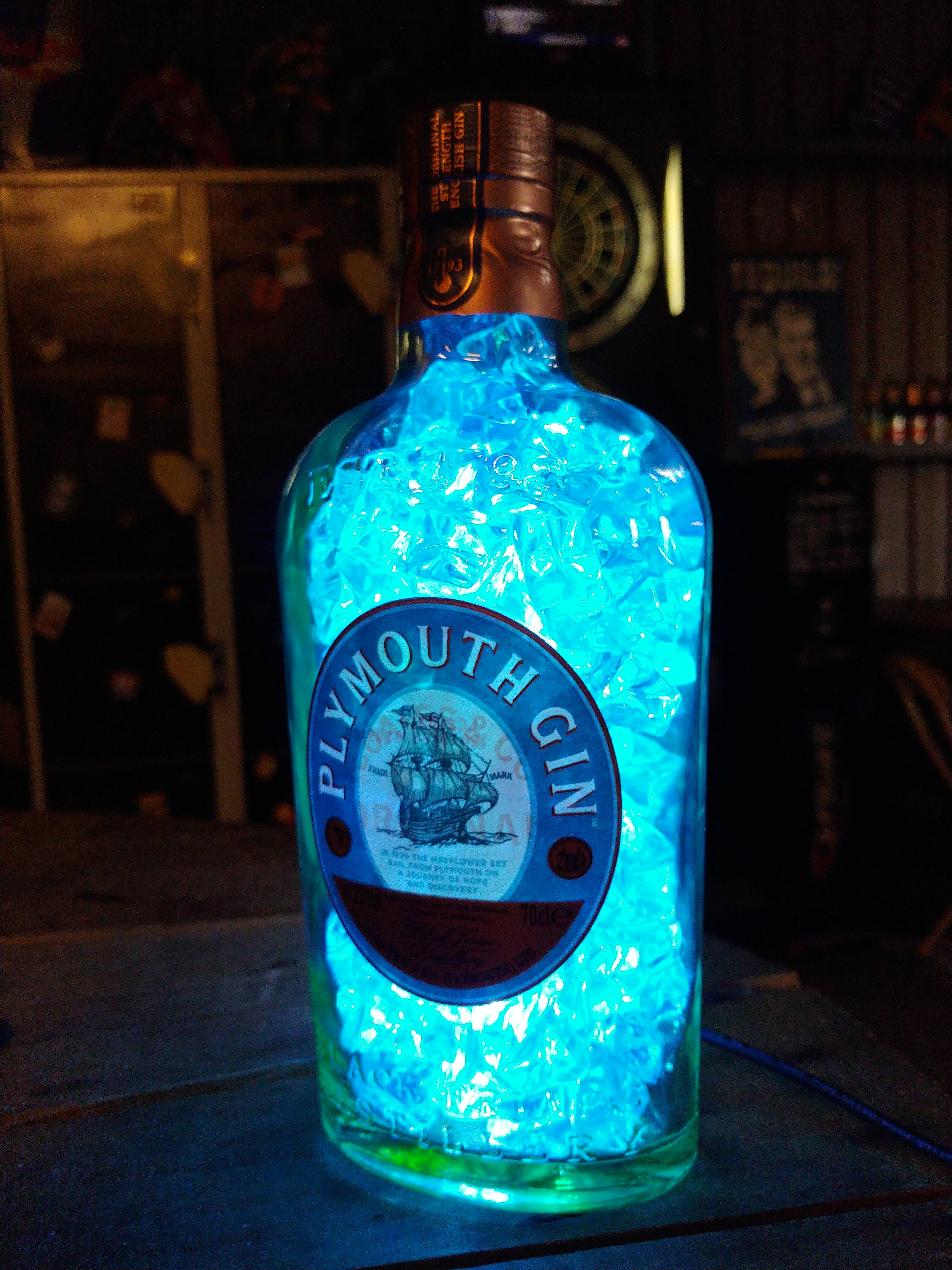 プリマスジン　ボトルスタンドライト プリマスジン ボトルスタンドライト スタンドライト・テーブルランプ