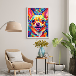 【Heavenly Life（天ノ国） - チワワ犬 No.1】アートポスター 犬の絵 犬の絵画 犬のイラスト 7枚目の画像