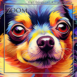 【Heavenly Life（天ノ国） - チワワ犬 No.2】アートポスター 犬の絵 犬の絵画 犬のイラスト 3枚目の画像