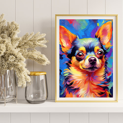 【Heavenly Life（天ノ国） - チワワ犬 No.2】アートポスター 犬の絵 犬の絵画 犬のイラスト 8枚目の画像
