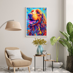 【Heavenly Life（天ノ国） - コッカースパニエ犬 No.1】アートポスター 犬の絵 犬の絵画 犬のイラスト 7枚目の画像