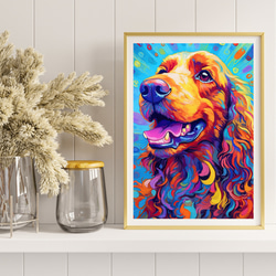 【Heavenly Life（天ノ国） - コッカースパニエ犬 No.1】アートポスター 犬の絵 犬の絵画 犬のイラスト 8枚目の画像