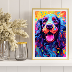 【Heavenly Life（天ノ国） - コッカースパニエル犬 No.2】アートポスター 犬の絵 犬の絵画 8枚目の画像