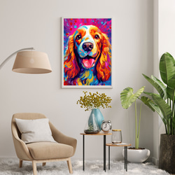 【Heavenly Life（天ノ国） - コッカースパニエル犬 No.3】アートポスター 犬の絵 犬の絵画 7枚目の画像