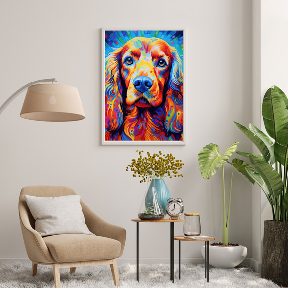 【Heavenly Life（天ノ国） - コッカースパニエル犬 No.4】アートポスター 犬の絵 犬の絵画 7枚目の画像