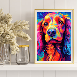 【Heavenly Life（天ノ国） - コッカースパニエル犬 No.5】アートポスター 犬の絵 犬の絵画 8枚目の画像