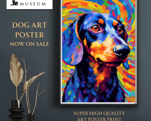 Heavenly Life（天ノ国） - ダックスフンド犬 No.3】アートポスター 犬