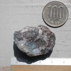 天然石ラリマー約20g約34×21mm(ドミニカ共和国産)母岩付き原石ラフロック鉱物鉱石[lar-240214-01] 8枚目の画像