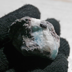 天然石ラリマー約20g約34×21mm(ドミニカ共和国産)母岩付き原石ラフロック鉱物鉱石[lar-240214-01] 12枚目の画像