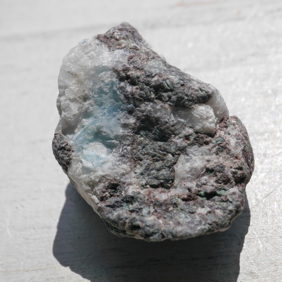 天然石ラリマー約20g約34×21mm(ドミニカ共和国産)母岩付き原石ラフロック鉱物鉱石[lar-240214-01] 15枚目の画像