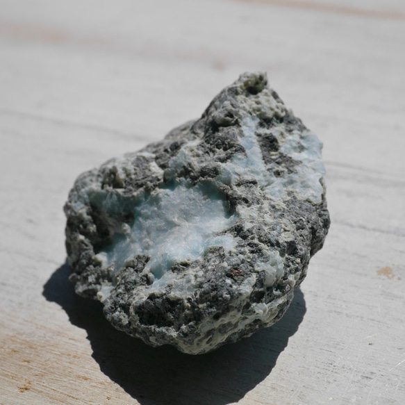 天然石ラリマー約36g約43×20mm(ドミニカ共和国産)母岩付き原石ラフロック鉱物鉱石[lar-240214-03] 12枚目の画像