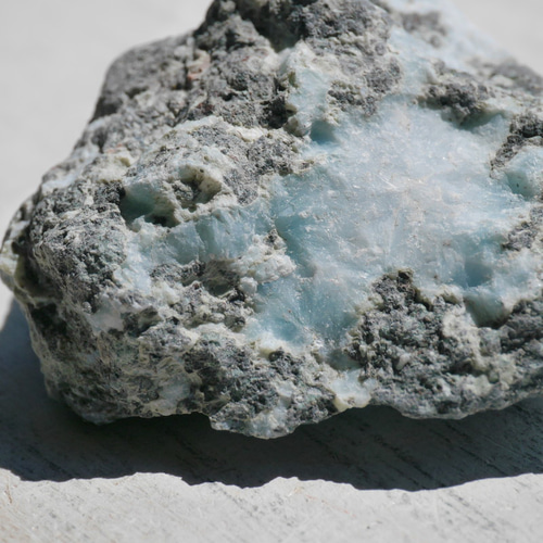 天然石ラリマー約36g約43×20mm(ドミニカ共和国産)母岩付き原石