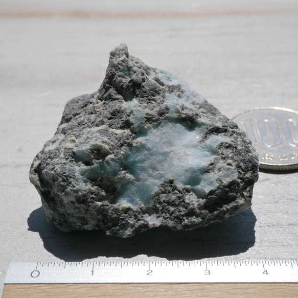 天然石ラリマー約36g約43×20mm(ドミニカ共和国産)母岩付き原石ラフロック鉱物鉱石[lar-240214-03] 6枚目の画像