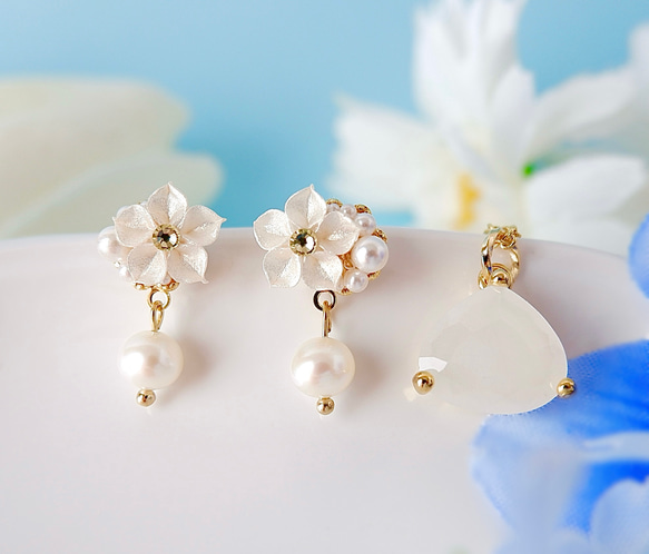 極美品　フォクシー　パールネックレス　イヤリング　フラワー　セット FOXEY - 極美品 フォクシー パール ネックレス イヤリング