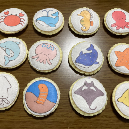 フェルト 海の生き物ビスケット おもちゃ・人形 cocoro 通販｜Creema 