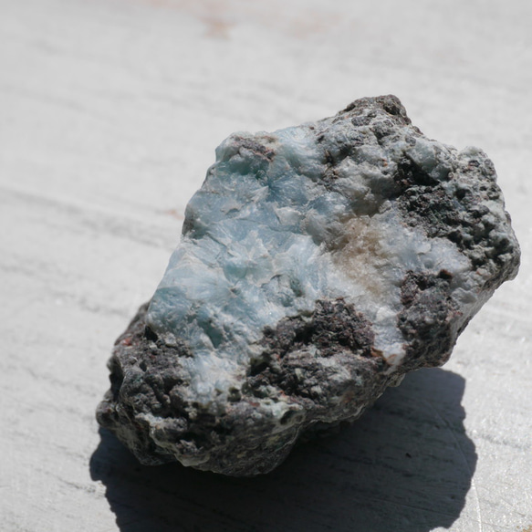 天然石ラリマー約43g約44×29mm(ドミニカ共和国産)母岩付き原石ラフロック鉱物鉱石[lar-240214-05] 16枚目の画像