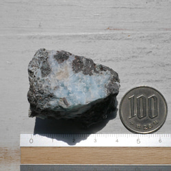 天然石ラリマー約43g約44×29mm(ドミニカ共和国産)母岩付き原石ラフロック鉱物鉱石[lar-240214-05] 5枚目の画像