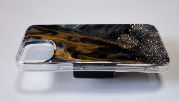 iPhoneケース 14 13 ソフト スマホケース TPU Fluid Art 一点物 7枚目の画像