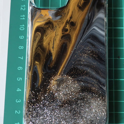 iPhoneケース 14 13 ソフト スマホケース TPU Fluid Art 一点物 3枚目の画像