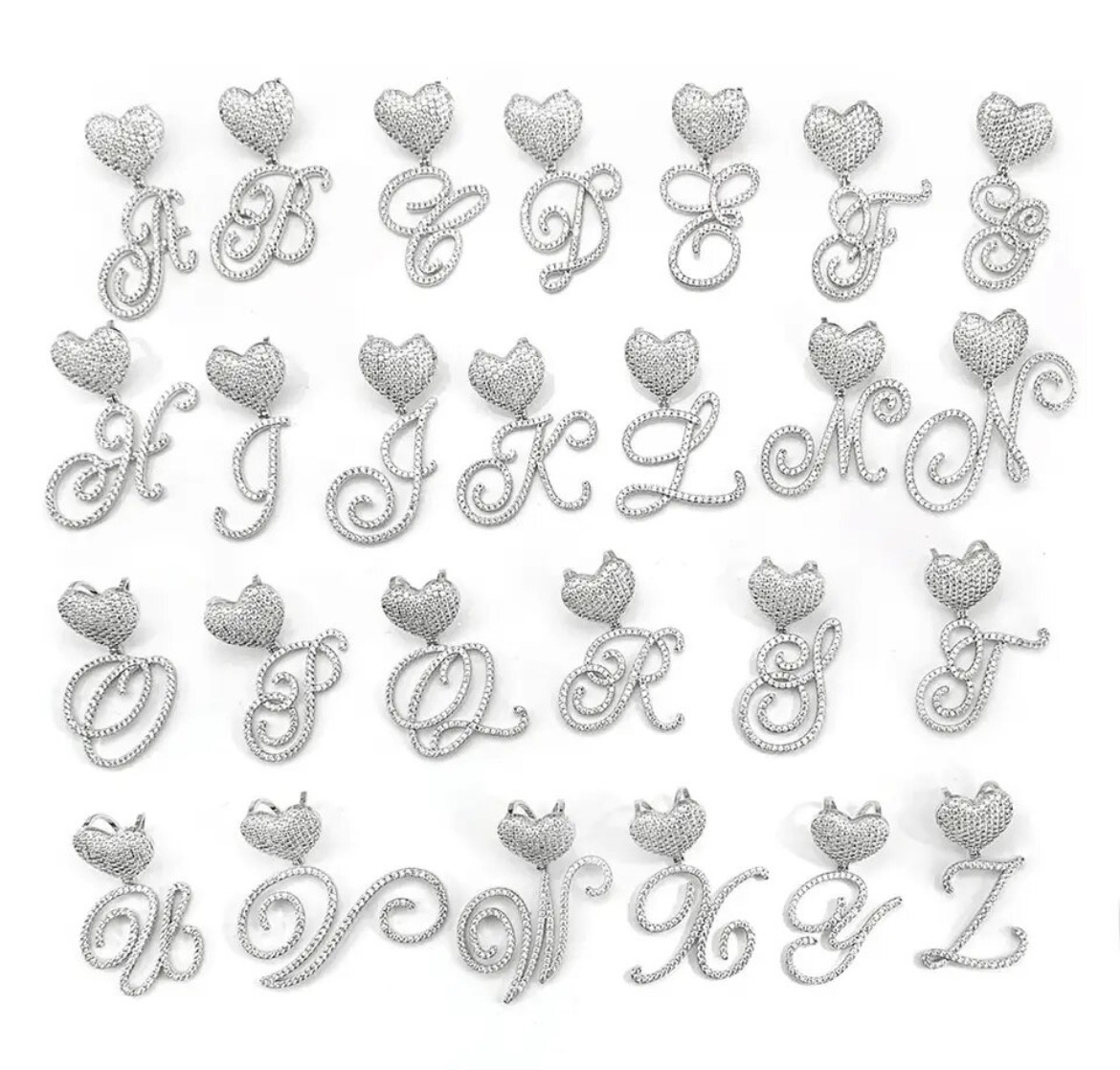 オーダーメイドイニシャルラインストーンヒップホップネックレスギフトプレゼントに最適