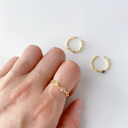 [戒指有 2 種生日石可供選擇] 天然石戒指，均碼，最喜歡的顏色，簡單，禮物，禮物，生日，母親節 第3張的照片
