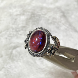 ヴィンテージサフィレット サフィリーンのシルバーリング 6mm 色味良し