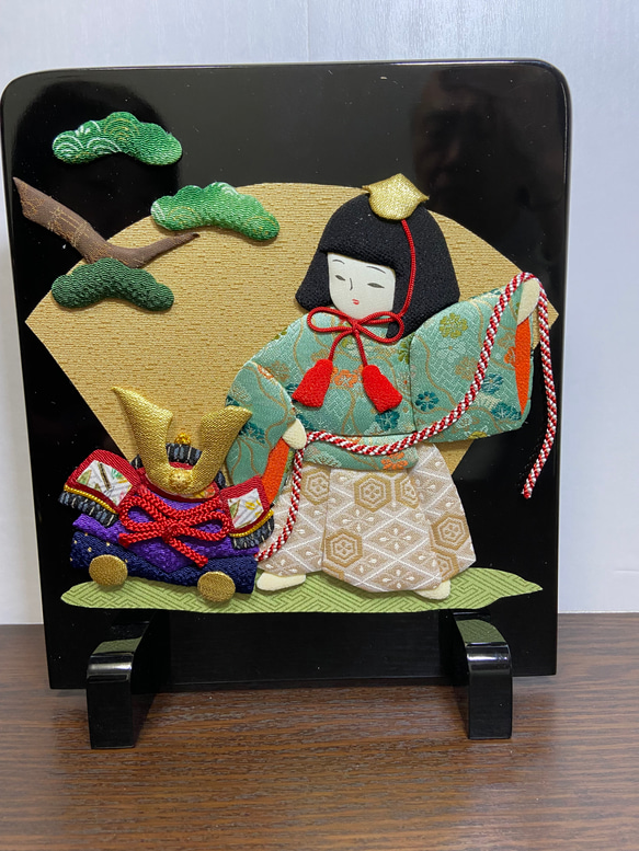 押絵の額 衝立 (桐の素材)