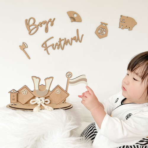lemi toys こどもの日 子供 兜 端午の節句 木製 ハンドメイド ウッド Wooden Kabuto set by Lemi toys 木製兜セット 木製 兜飾り 兜