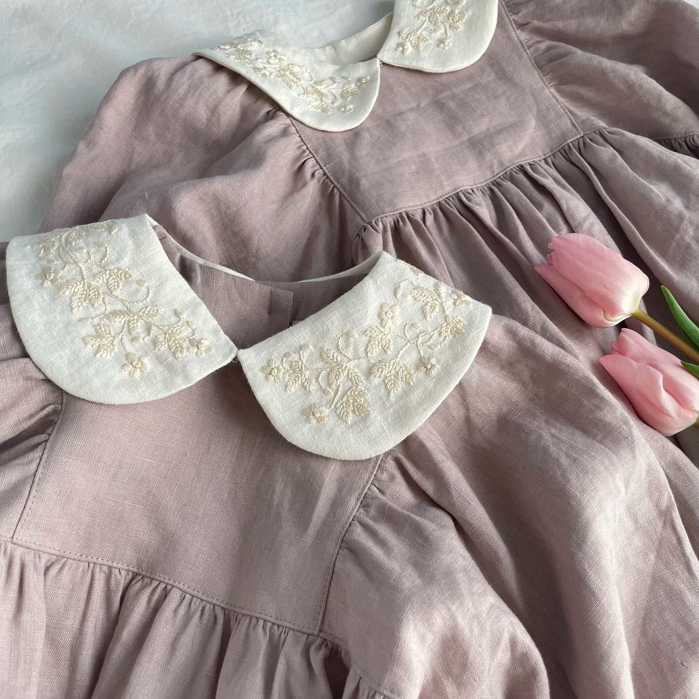 つけ襟とワンピースのセット